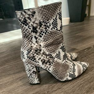 Snake skin booties